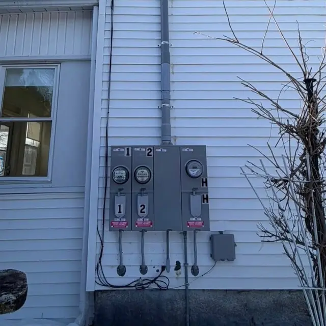 Three-meter bank installed by R.J.L Electric